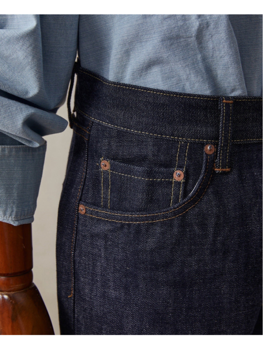 1966 Selvedge Denim Jeans Reproduction 34x32 USA Ship 🇺🇸 W34x32 - Picture 5 of 10